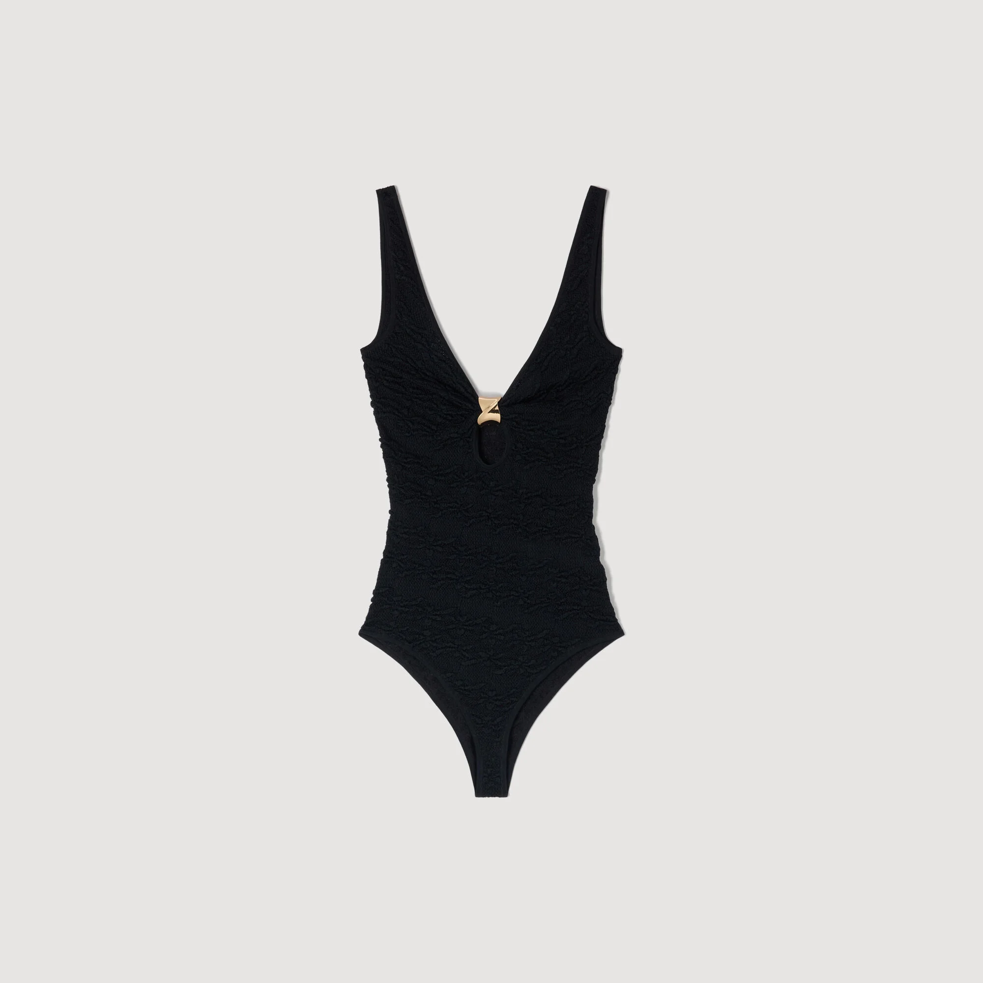 JEWELRY DETAIL KNIT BODYSUIT - 1