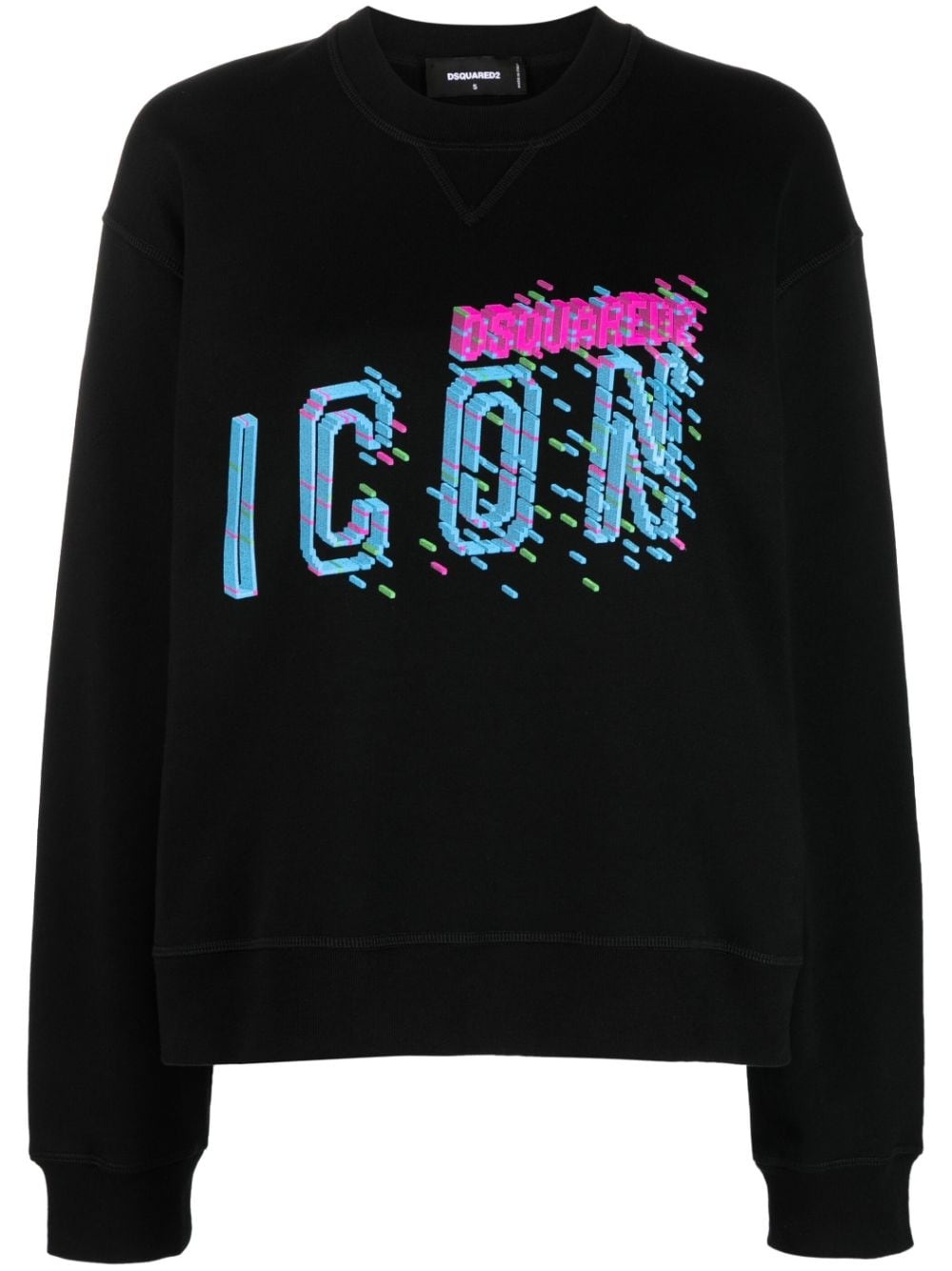 slogan-print cotton sweatshirt - 1