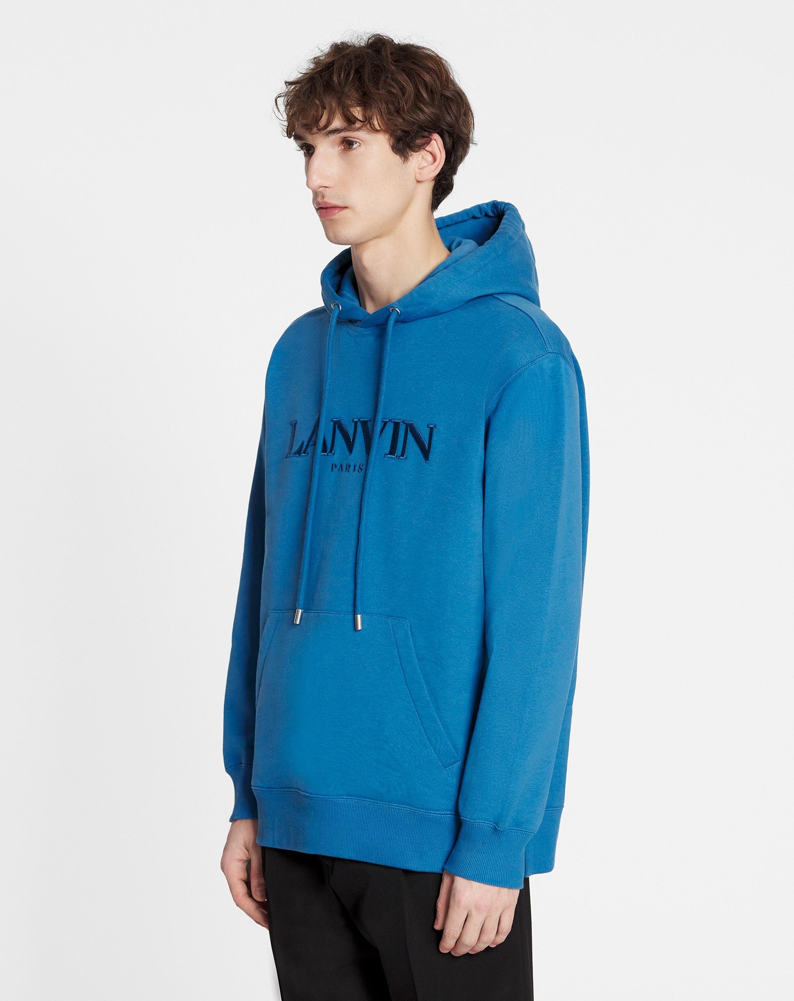 OVERSIZED EMBROIDERED LANVIN PARIS HOODIE - 3