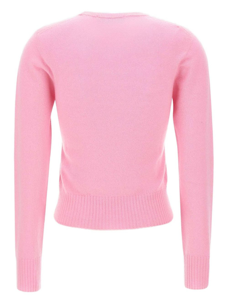 Blumarine embroidered ribbed cashmere sweater outlook