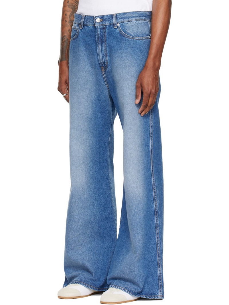 LU'U DAN Blue Denim Phat Jeans outlook
