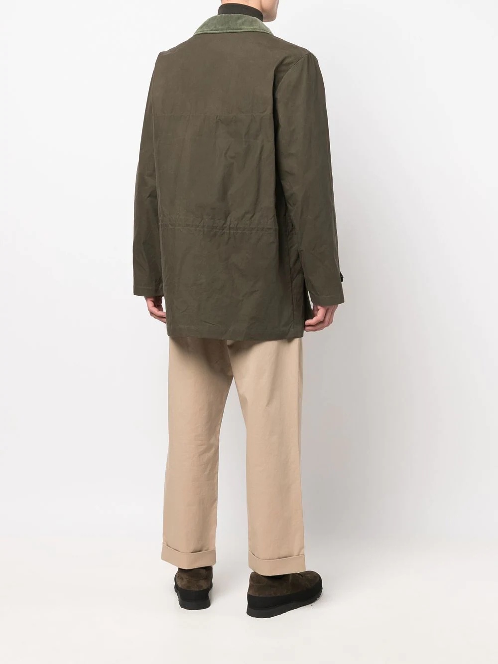 COUNTRY Khaki Brown Waxed Cotton Coat - 4