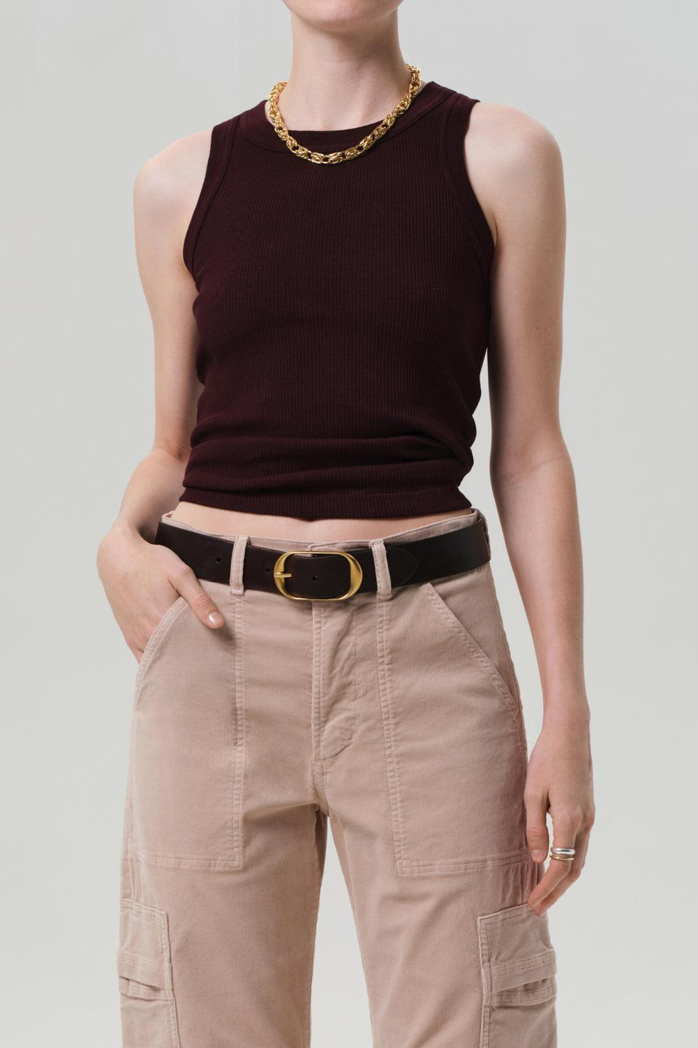Isabel Rib Tank - Mahogany - 2