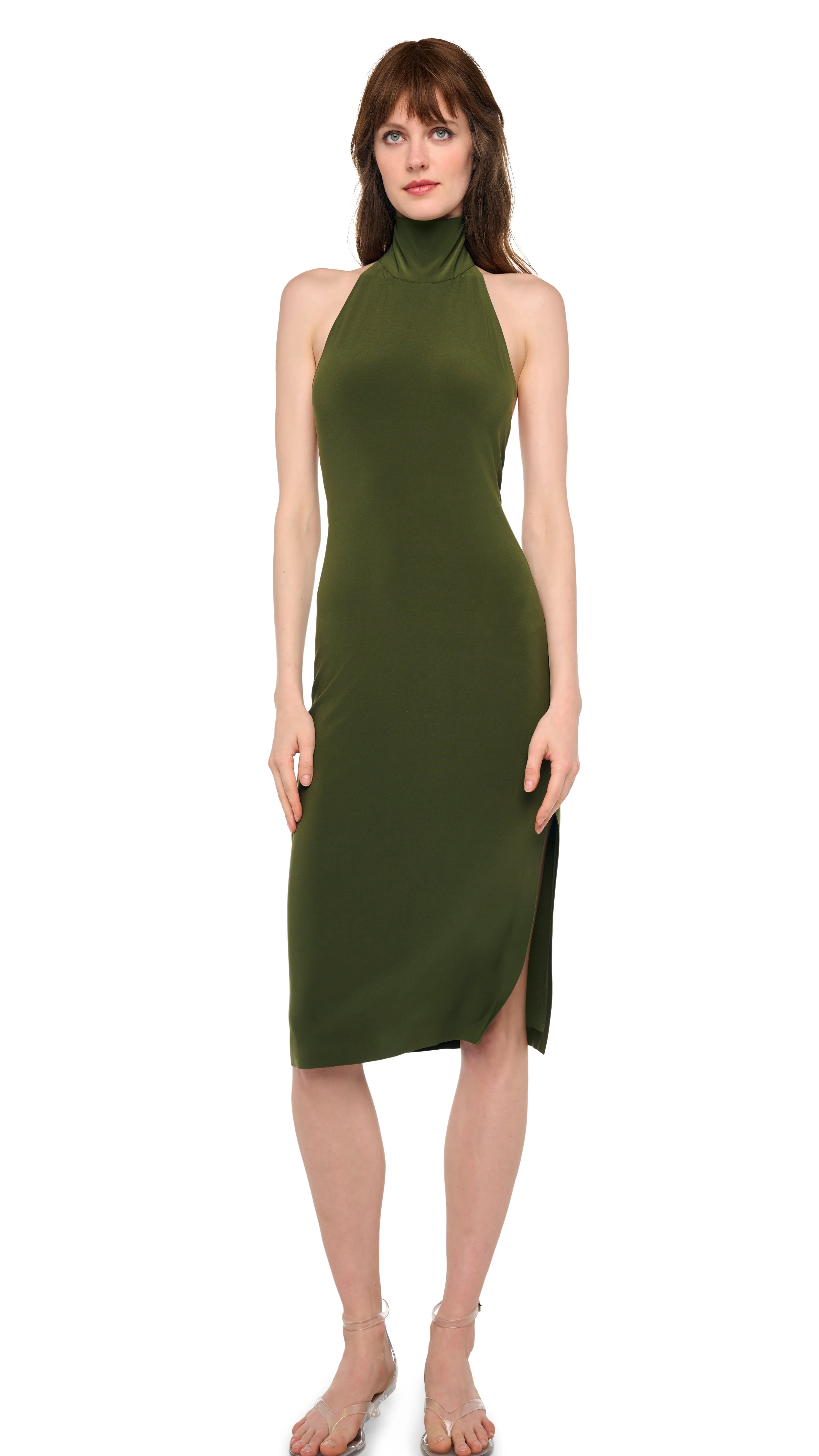 HALTER TURTLE DRESS TO KNEE - 1
