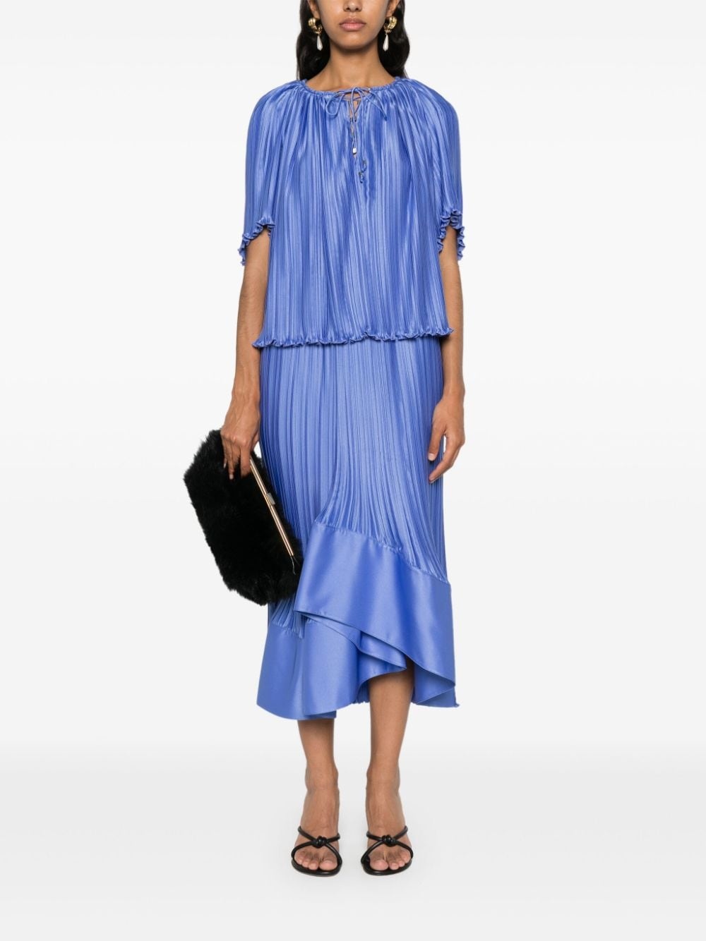 charmeuse plissÃ© blouse - 2