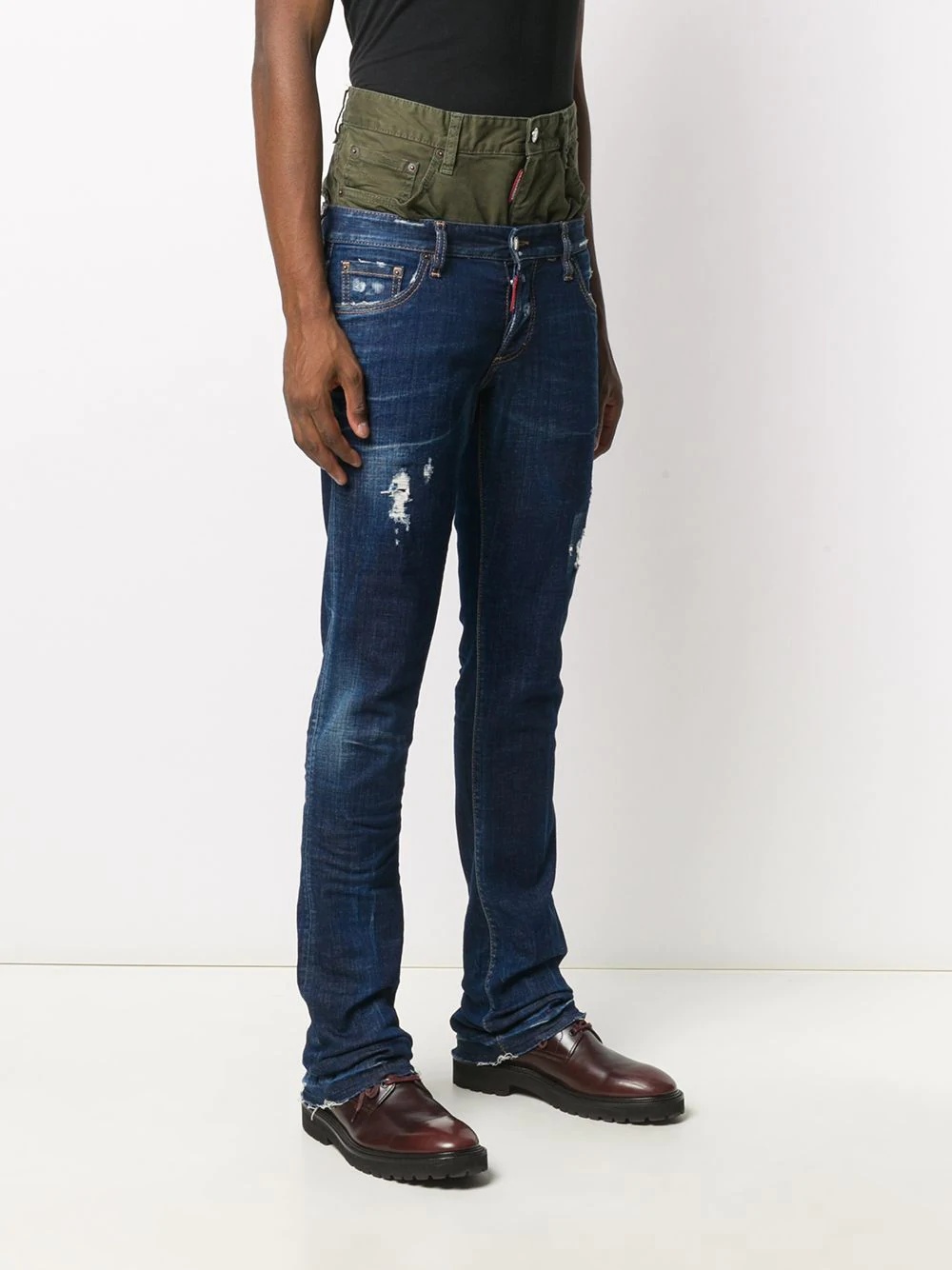 double-waistband slim-fit jeans - 3