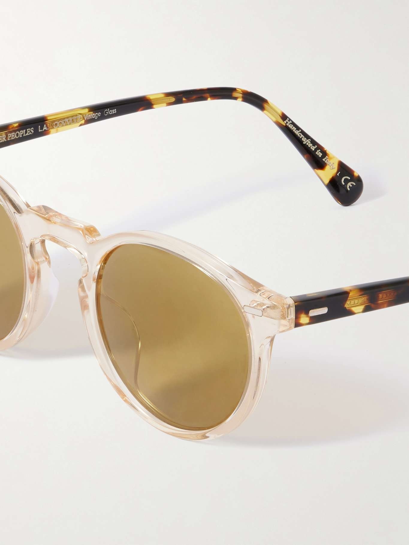 Gregory Peck round-frame acetate sunglasses Tortoiseshell - 4