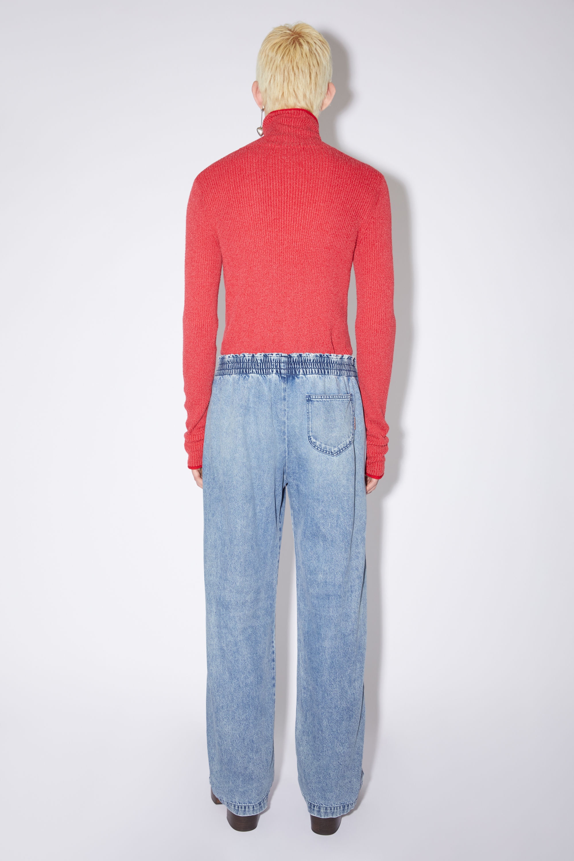 Loose-fit denim trousers - Light blue - 3