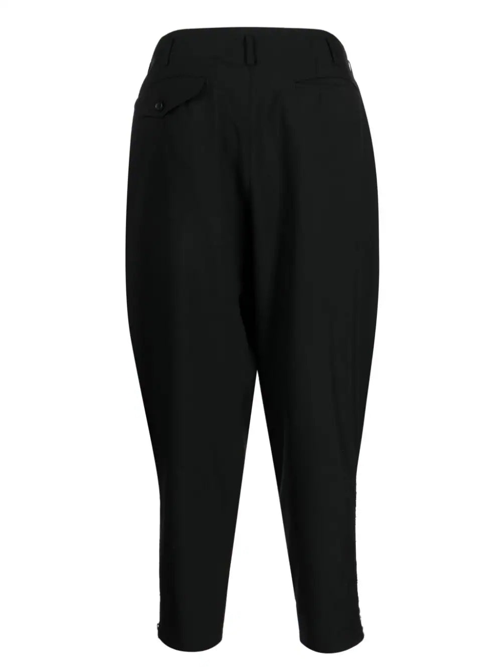 TAPERED-LEG CROPPED WOOL TROUSERS - 2