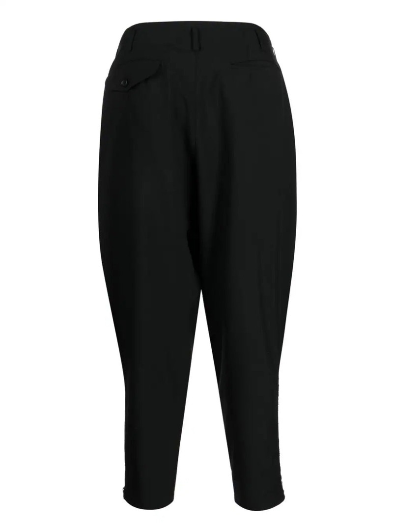 BLACK COMME des GARÇONS TAPERED-LEG CROPPED WOOL TROUSERS outlook