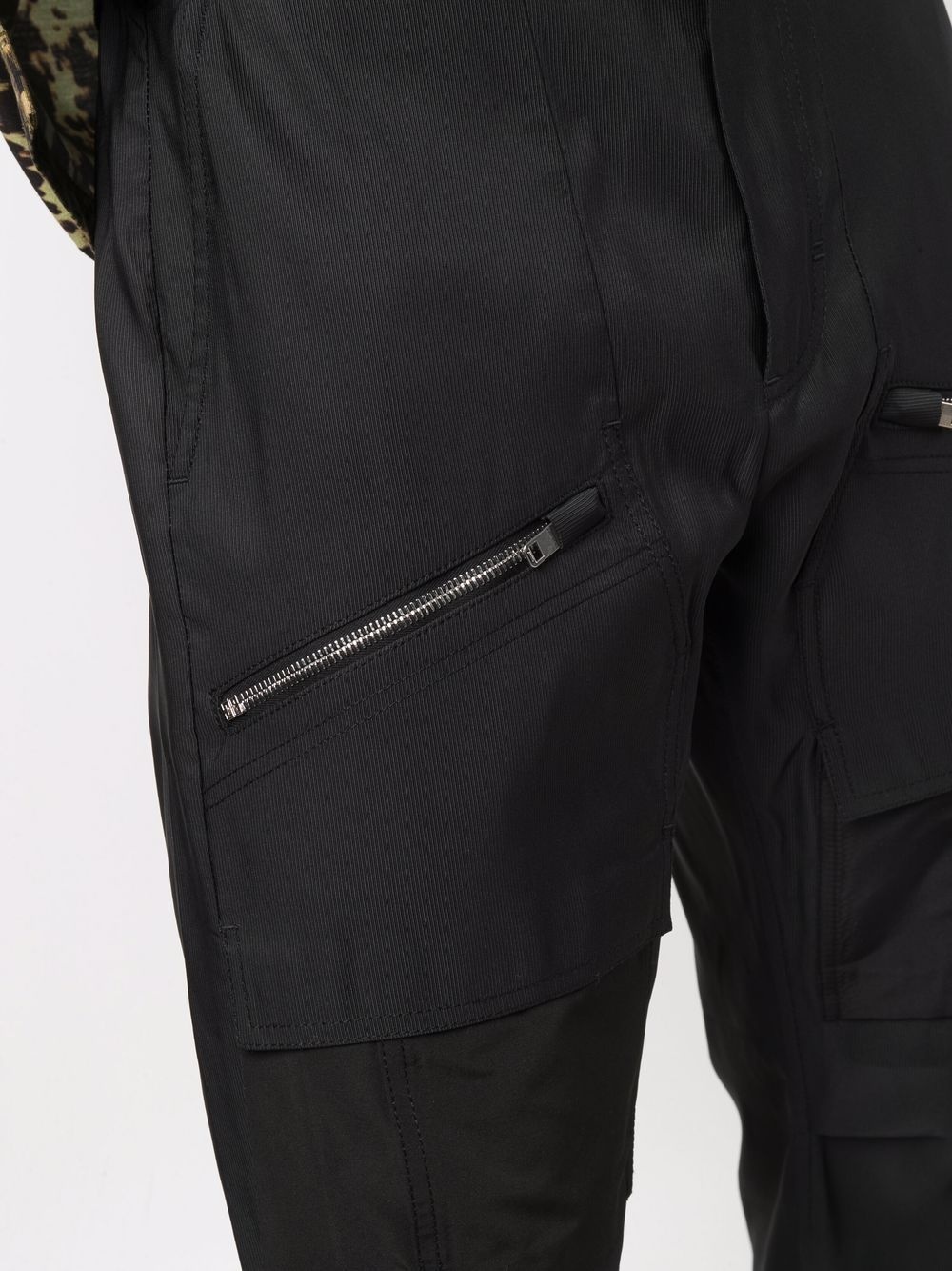 zip-pocket cargo trousers - 5