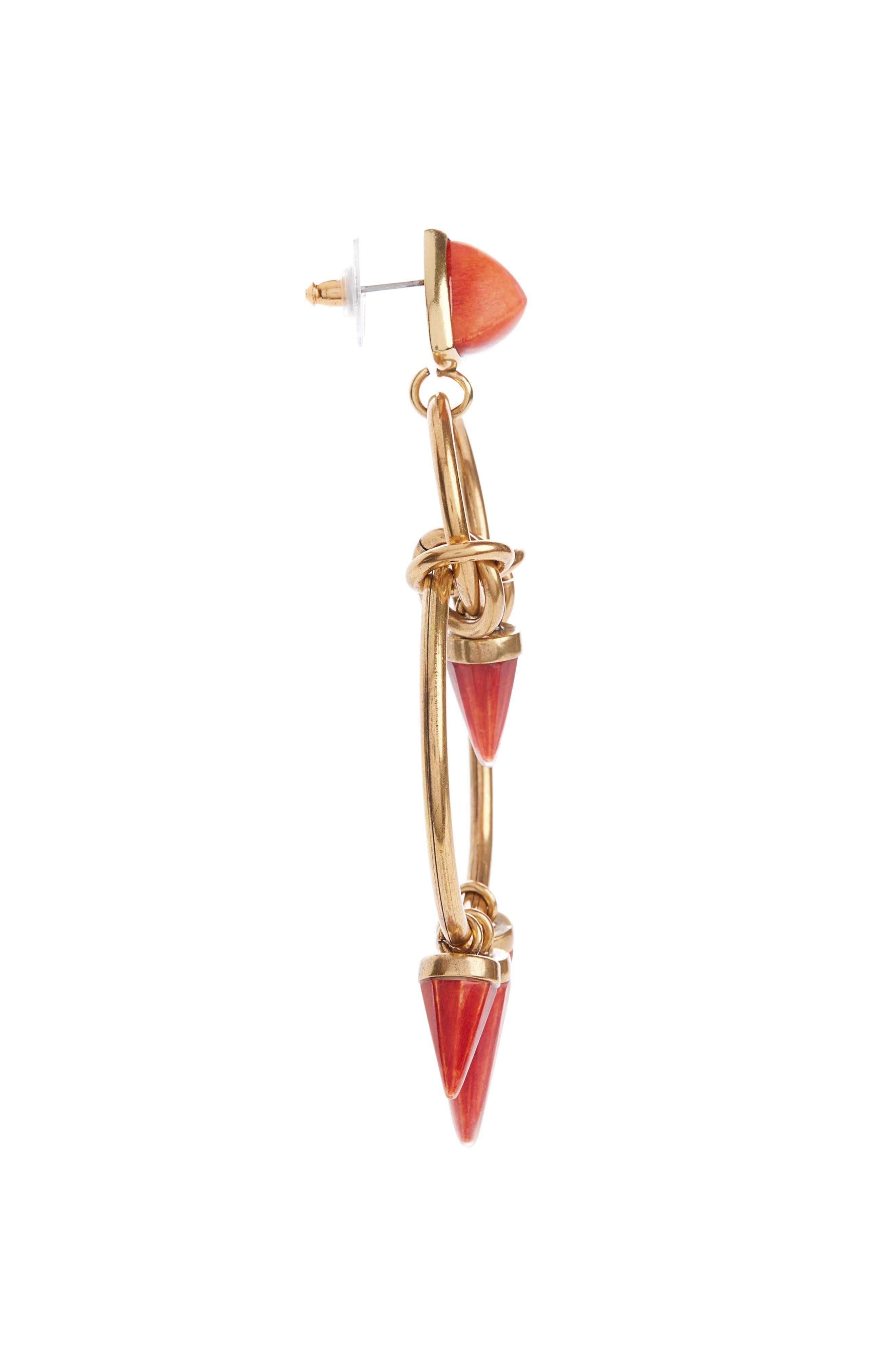 Isabel Marant Spike Charm Double Drop Frontal Hoop Earrings in Henna/Light Brass Hels at Nordstrom - 3