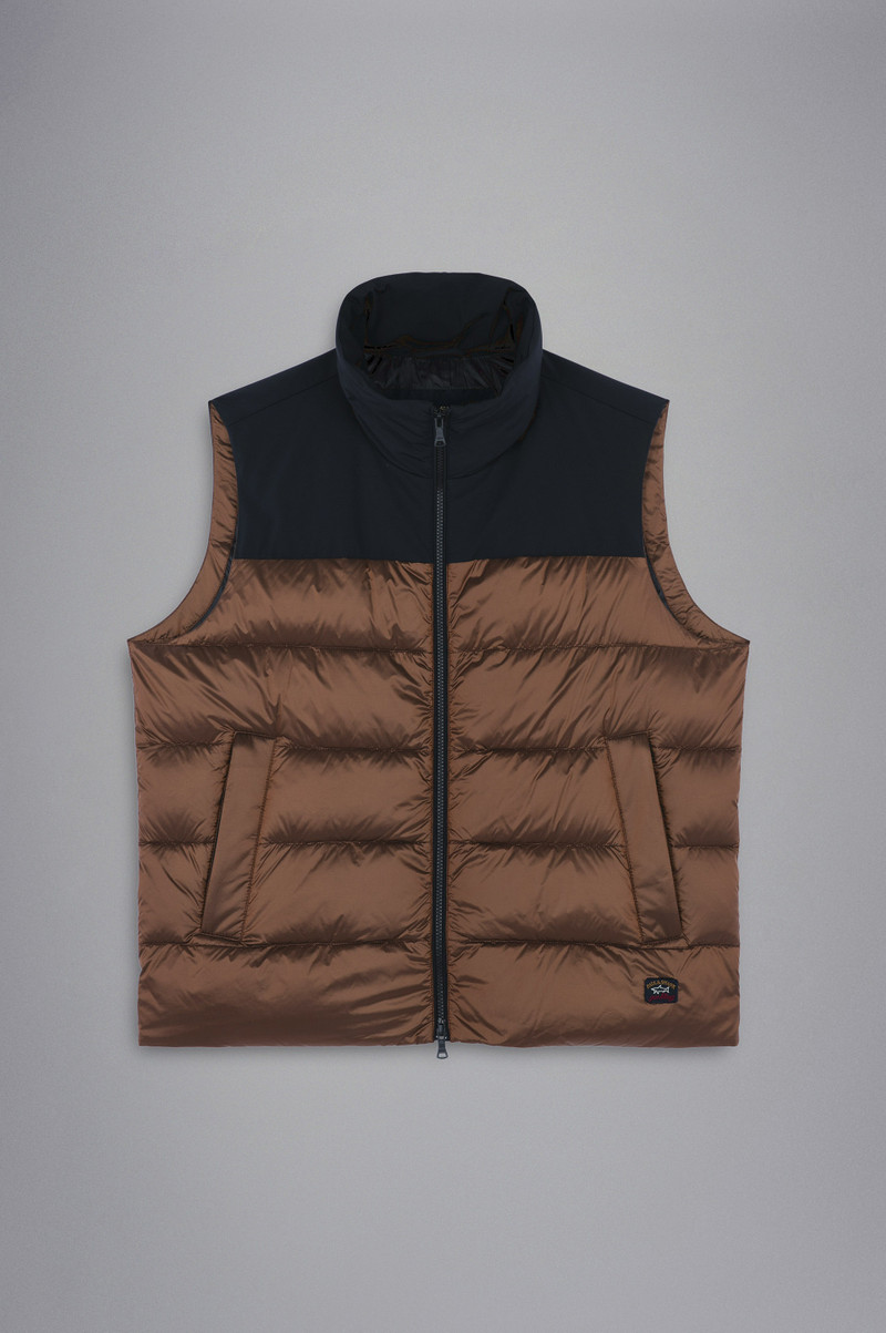COLOR BLOCK QUILTED VEST 1