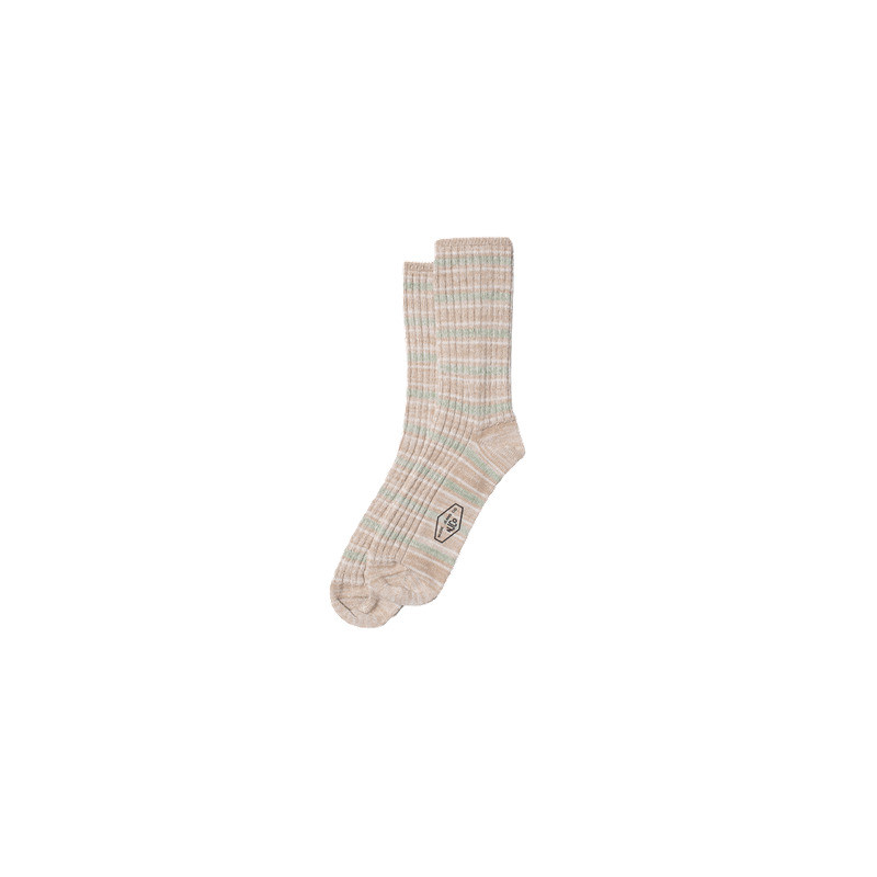Nudie Jeans Chunky Sock Allover Stripe Beigemelange outlook