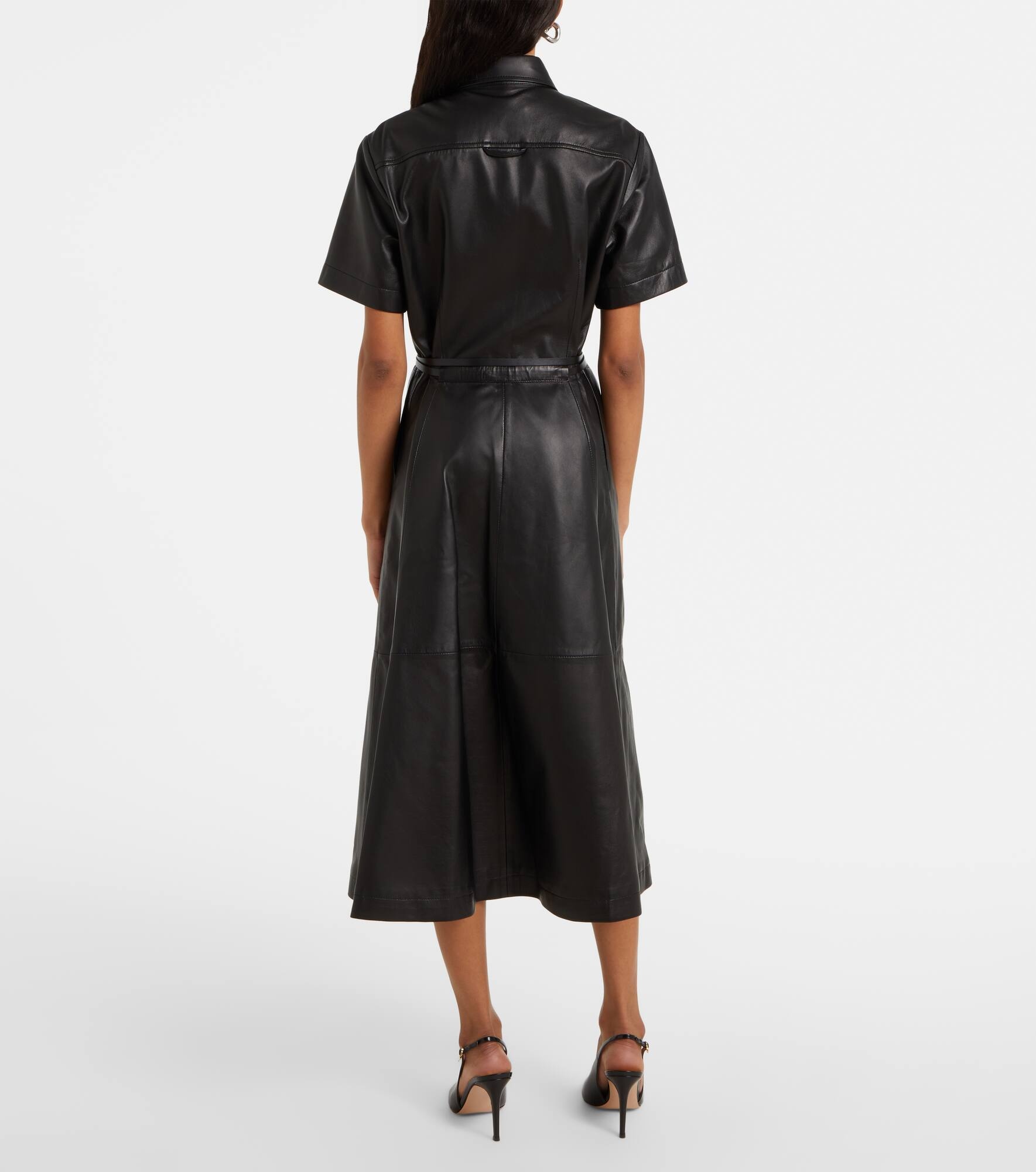 Kiera leather shirt dress - 3