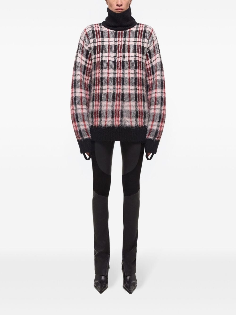 plaid-check jumper - 2