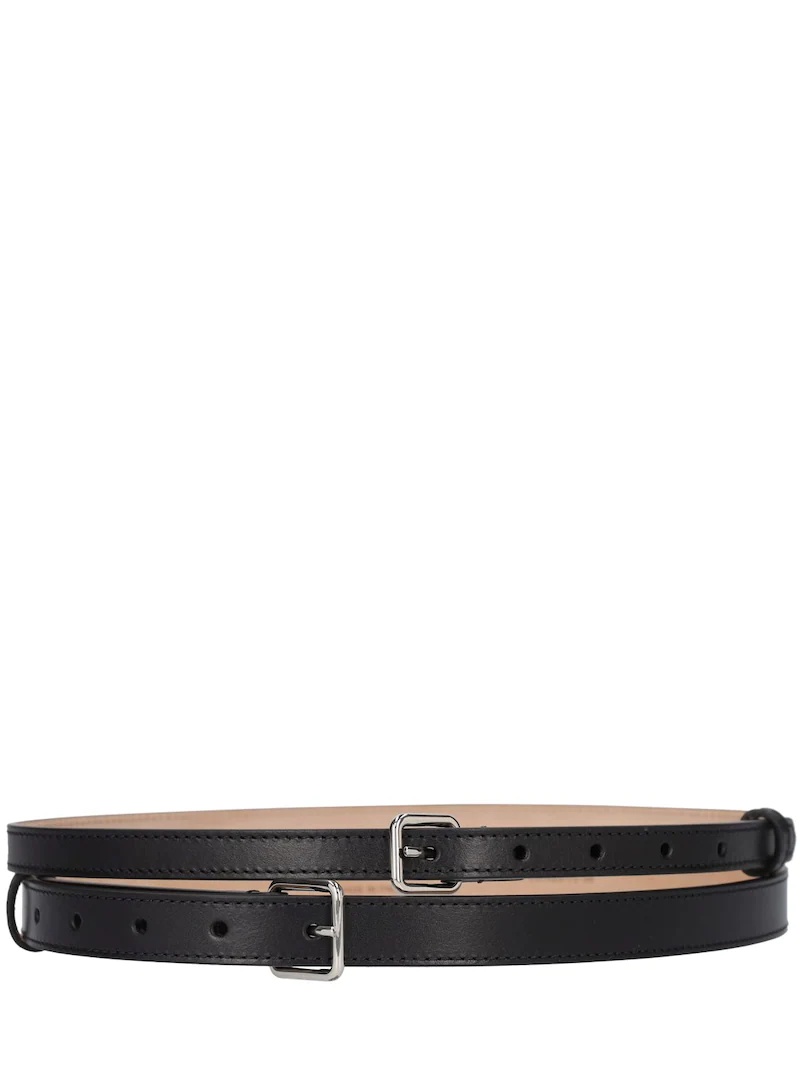 35MM THIN LEATHER DOUBLE BELT - 1