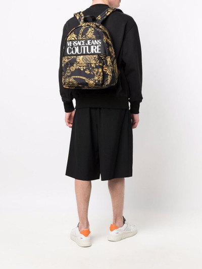 VERSACE JEANS COUTURE baroque-print zipped backpack outlook