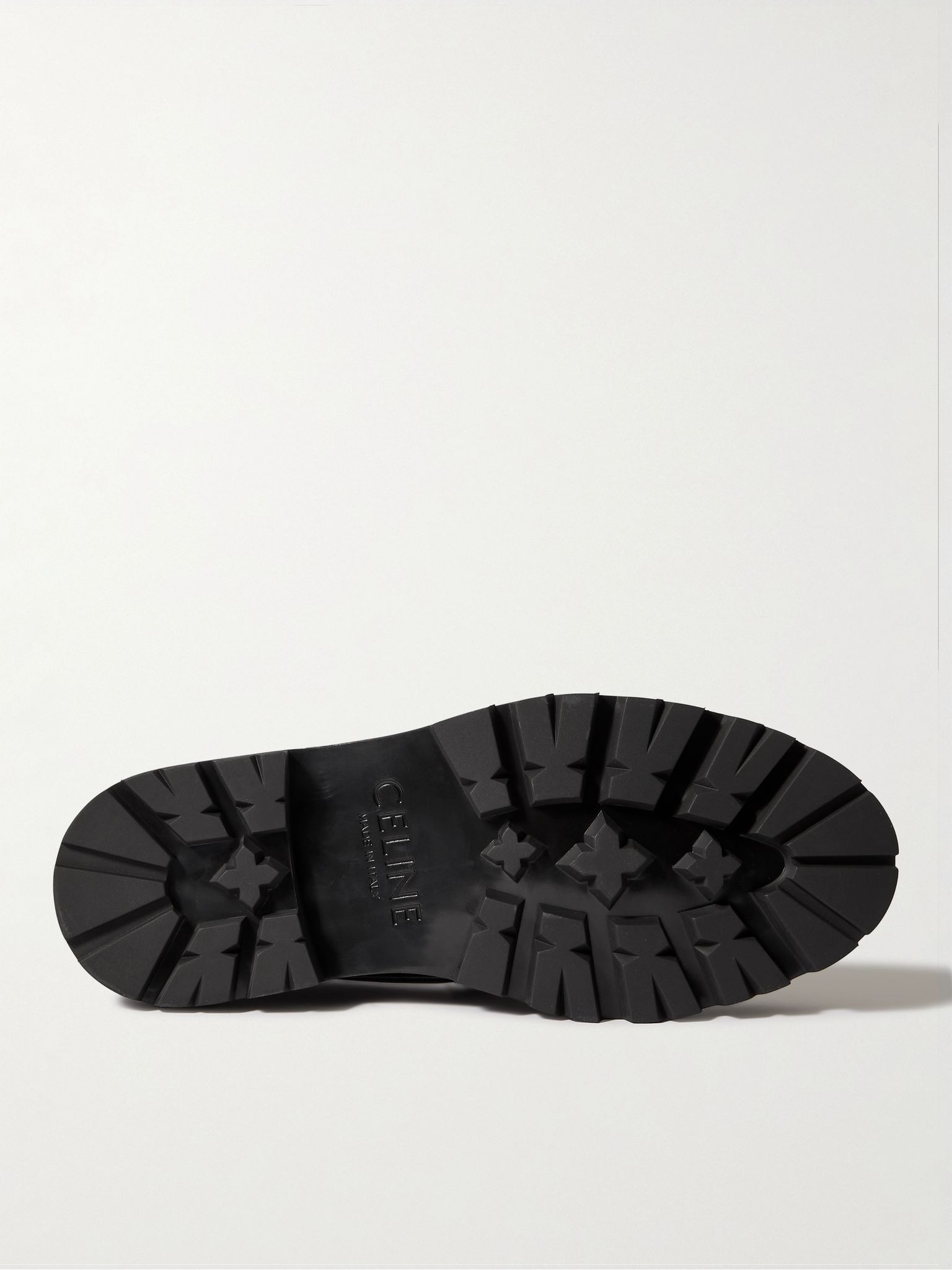 Triomphe Embellished Leather Loafers Black - 6