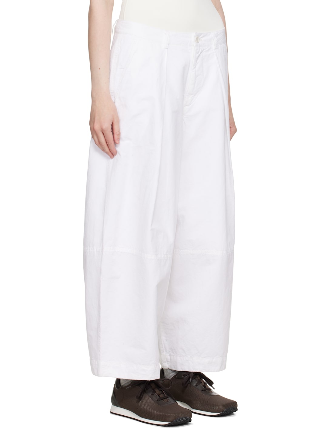 White Deadbeat Trousers - 2