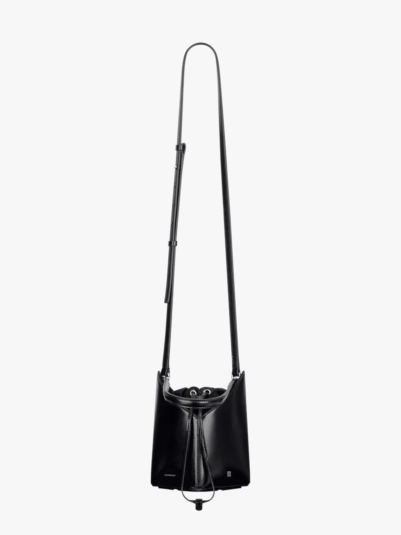 MINI CUT OUT BUCKET BAG IN BOX LEATHER 3