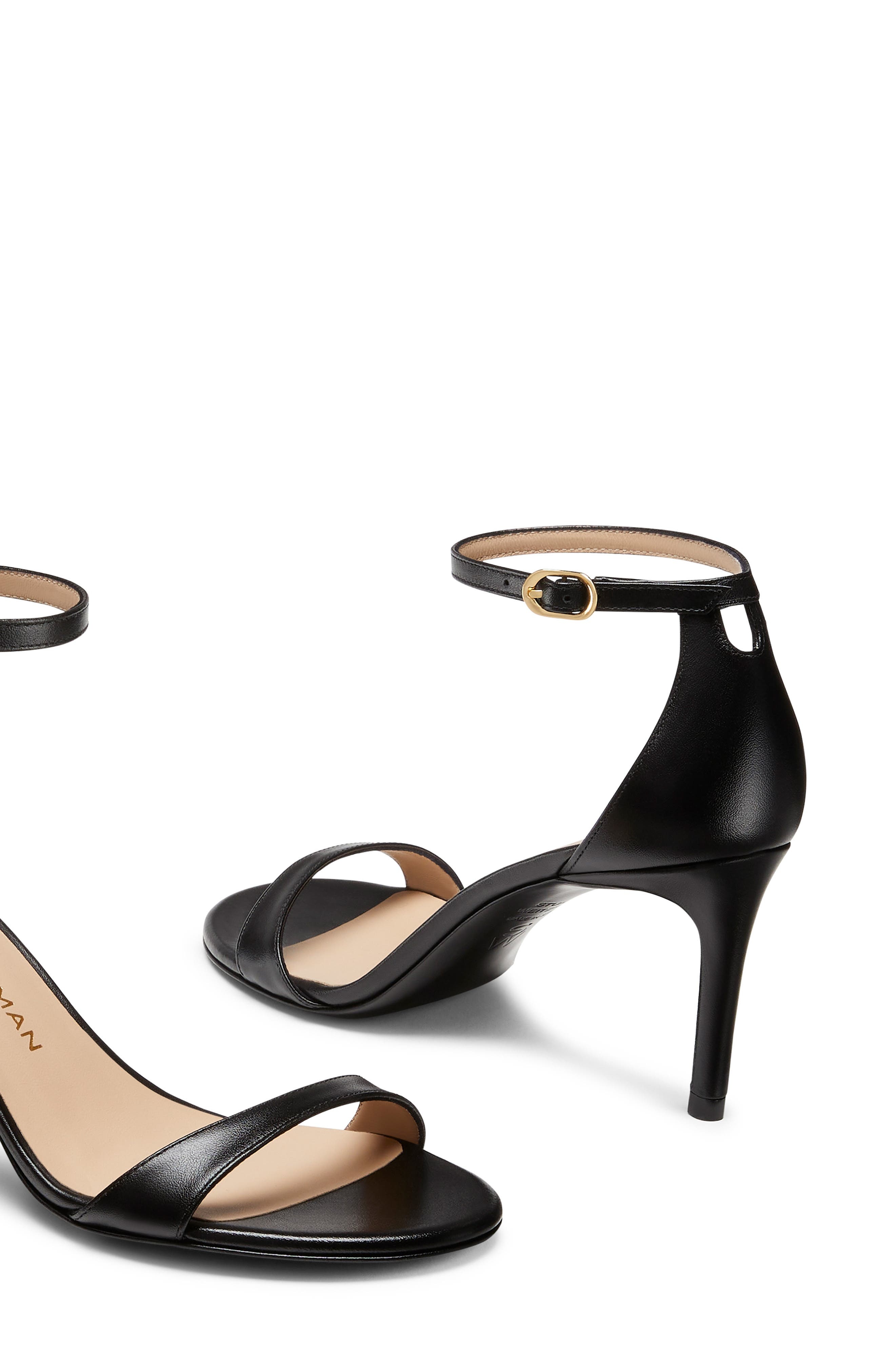 Stuart Weitzman Nudist II 75 Sandal in Black at Nordstrom - 4