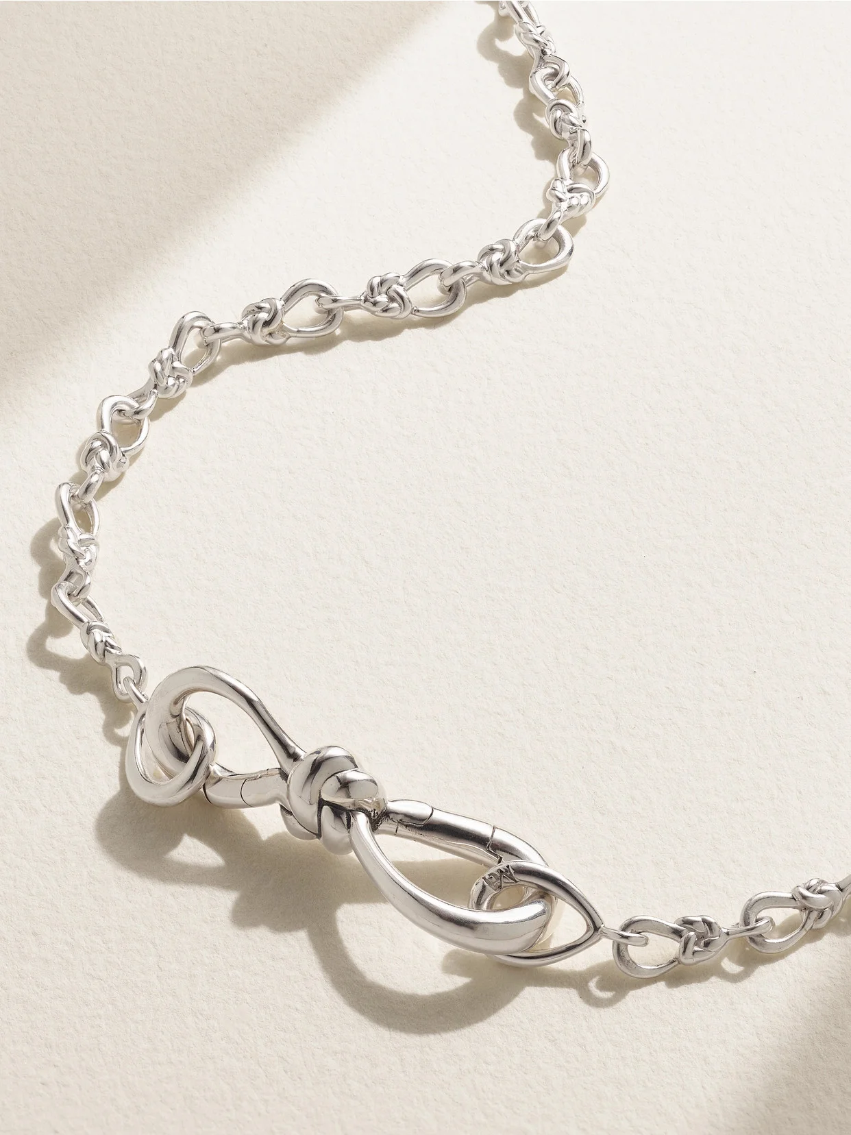 True Lover's Knot Sterling Silver Necklace - 1
