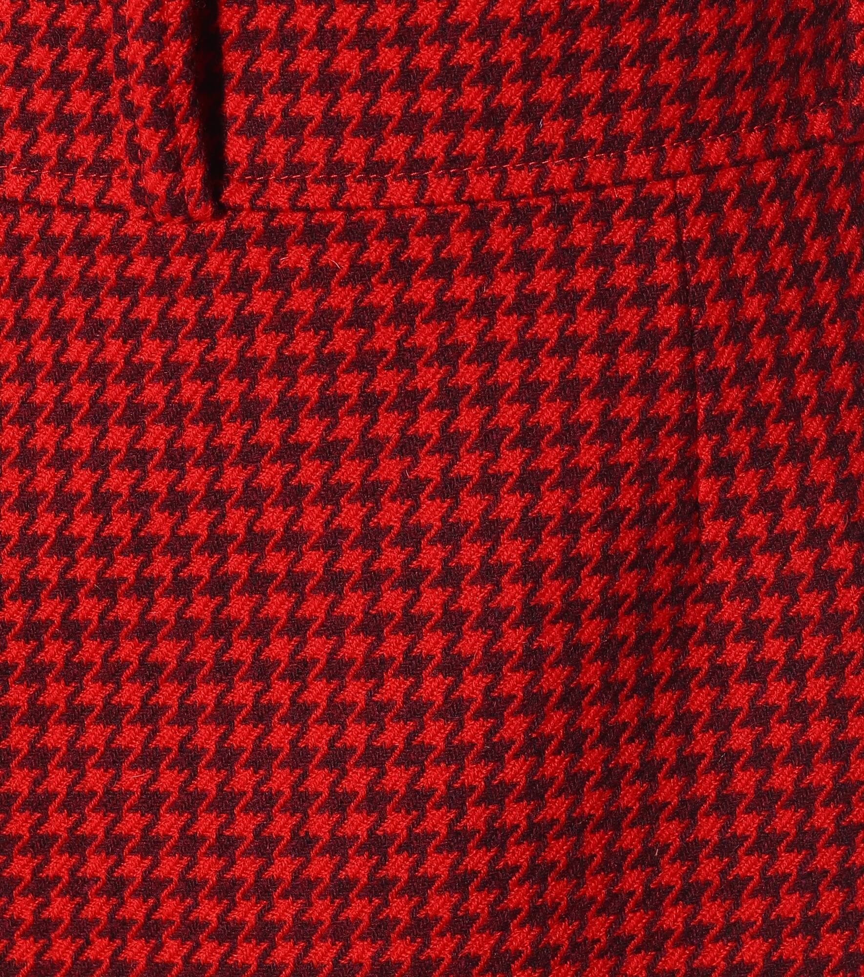 Houndstooth virgin wool midi skirt - 4