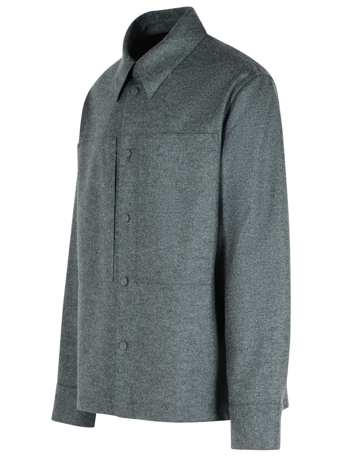 Jil Sander Grey Wool Shirt Men - 2