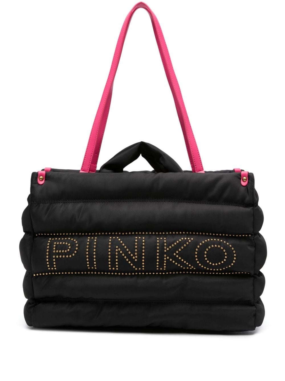 logo-embellished quilted tote bag - 1