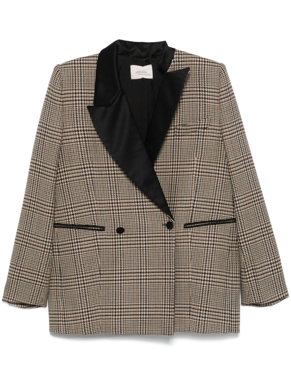 plaid checkpattern blazer - 1