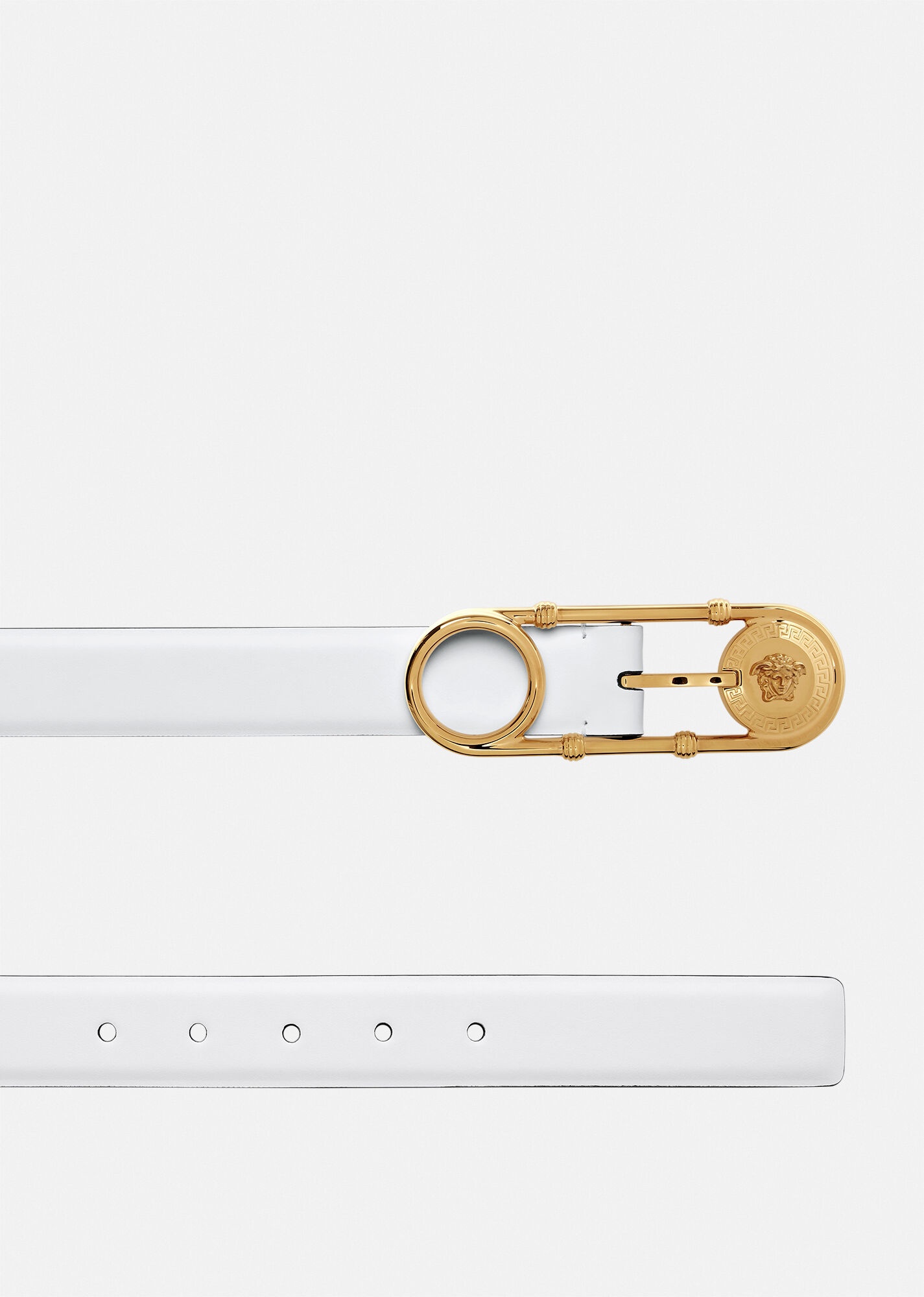 Safety Pin Leather Belt 3 cm - 2