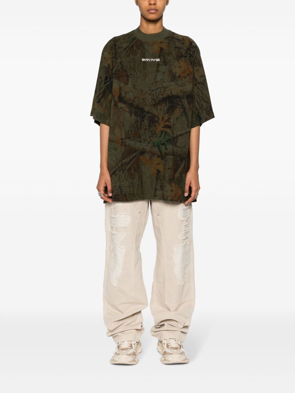 Destroyed canvas ripped carpenter trousers - 3