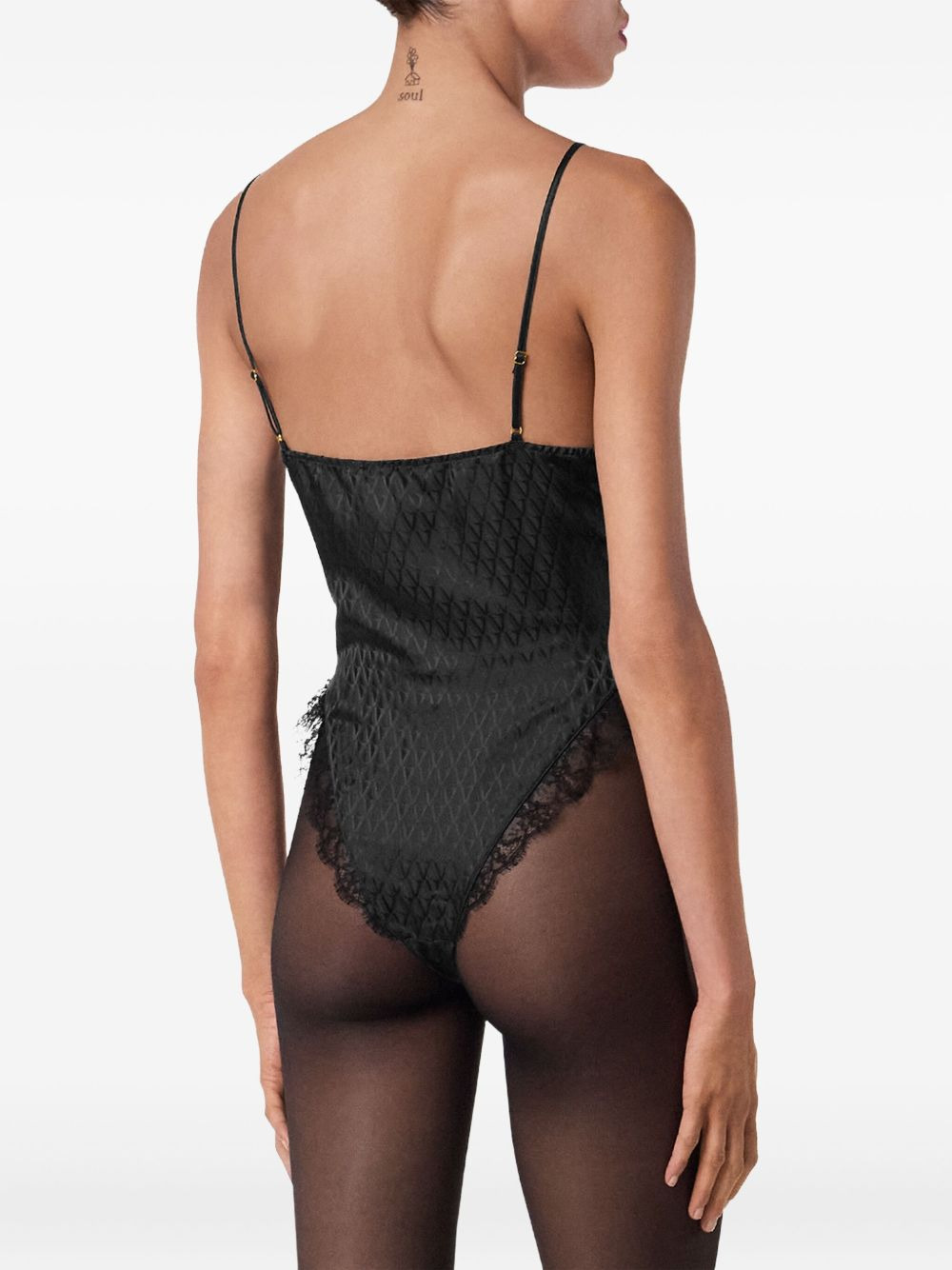 lace-trimmed bodysuit - 3