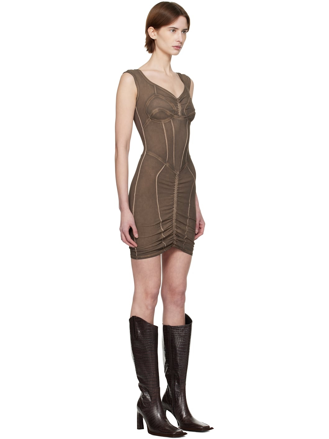 Brown Ghost Minidress - 2