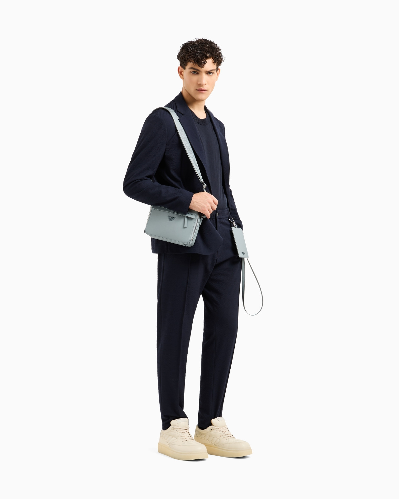 SINGLE-BREASTED JACKET IN TECHNICAL SEERSUCKER FABRIC - 2
