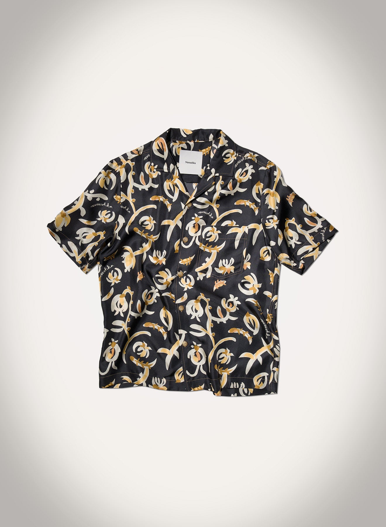 Printed Silk Twill Shirt - 1