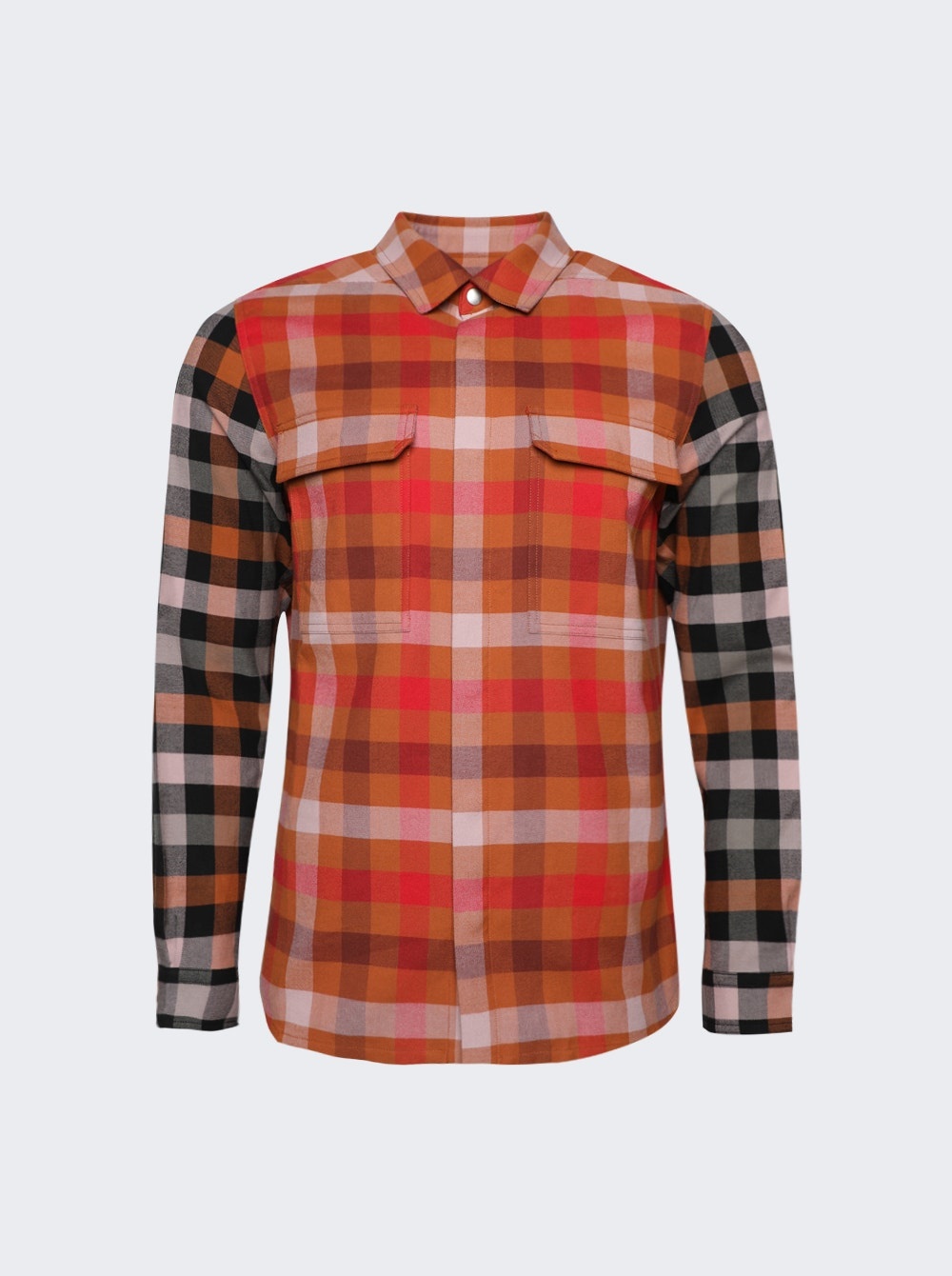 Longsleeve Outershirt Clay Plaid And Black Plaid - 1