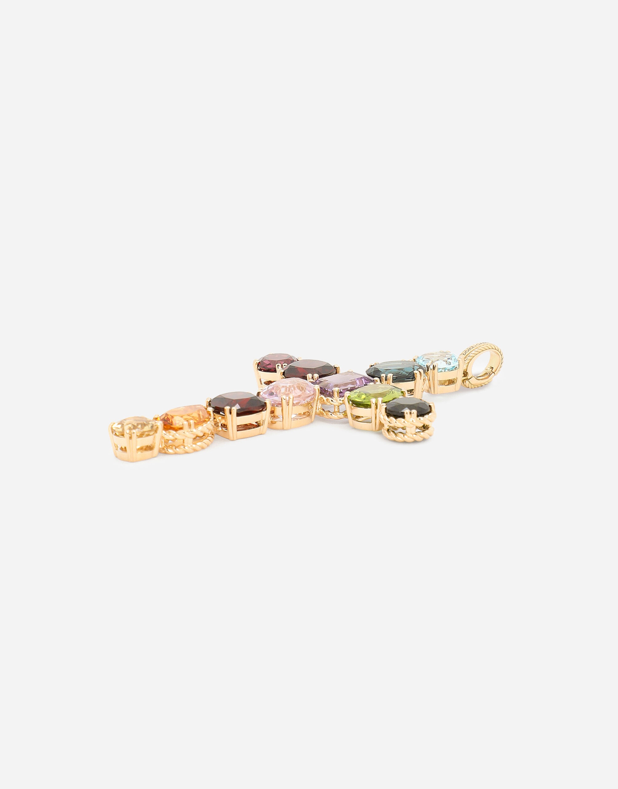 Charm Rainbow  18-carat yellow gold and multicolored gems - 4