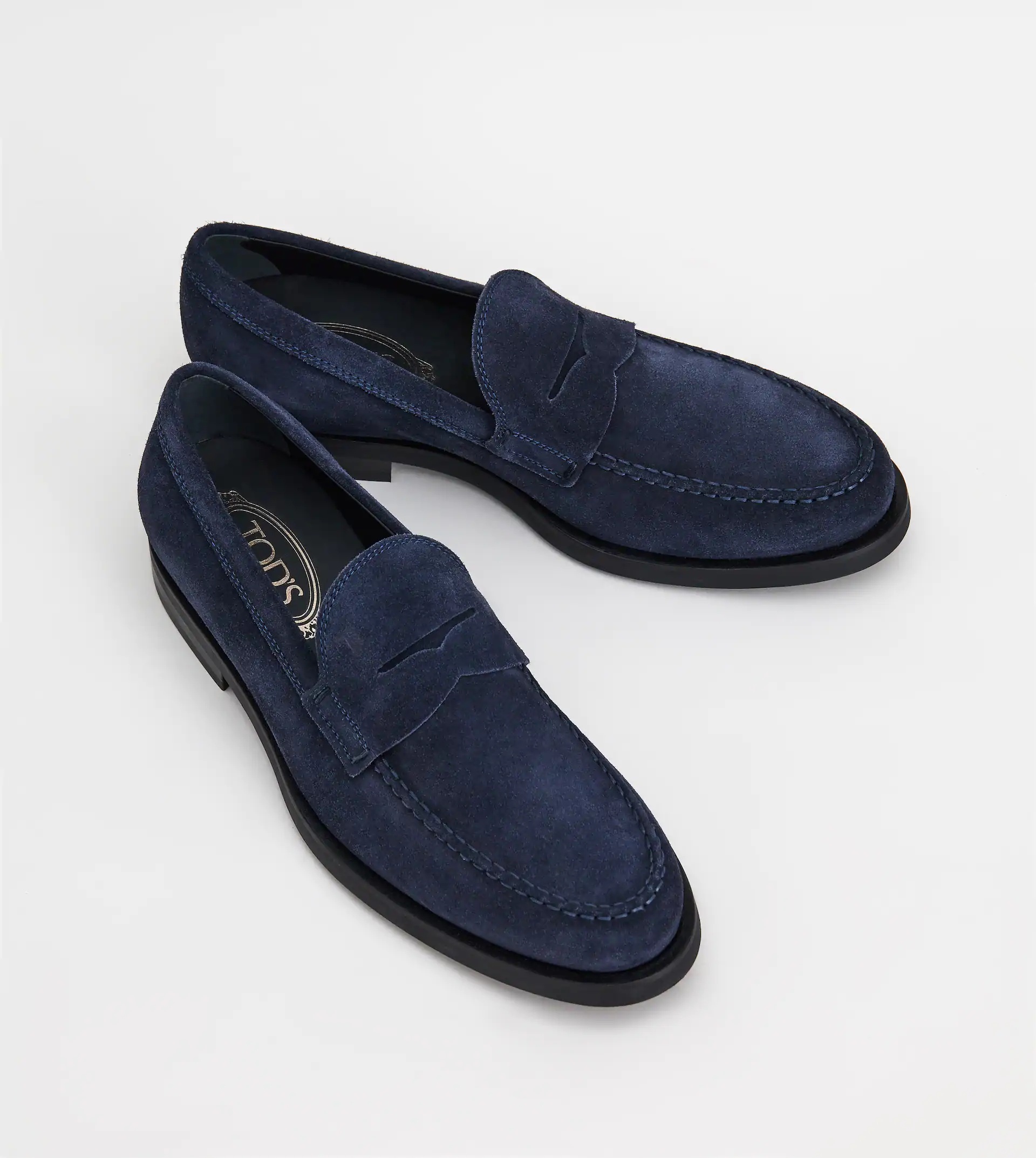 LOAFERS IN SUEDE - BLUE - 2