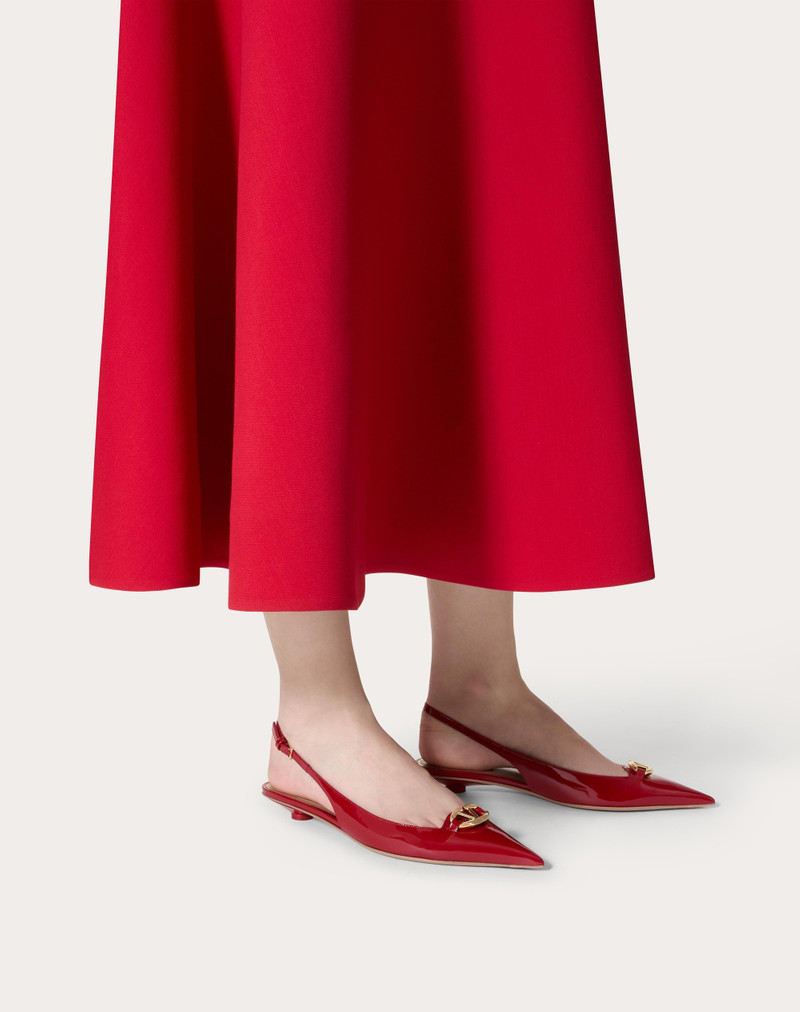 Valentino THE BOLD EDITION VLOGO SLINGBACK BALLERINA IN PATENT LEATHER 20MM outlook