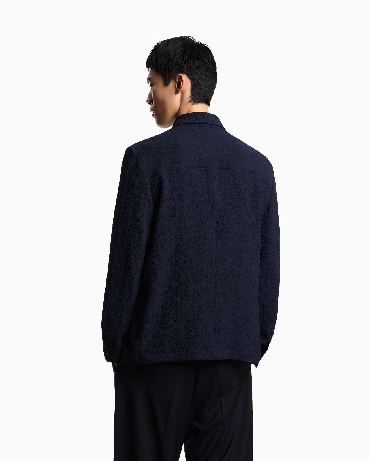 SHIRT JACKET IN TECHNICAL SEERSUCKER FABRIC - 3