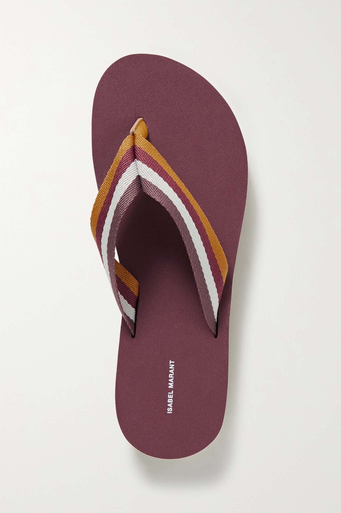 Tae striped canvas flip flops - 5