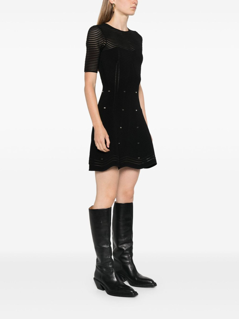 herringbone-pattern mini dress 3