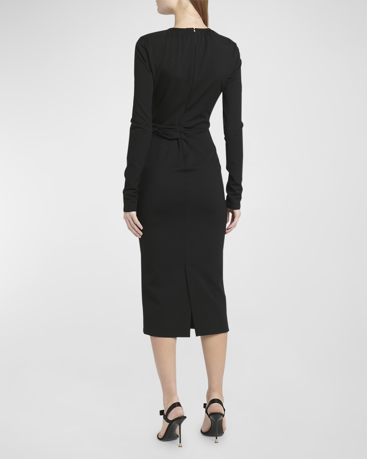Keyhole Milano Jersey Sheath Dress - 4