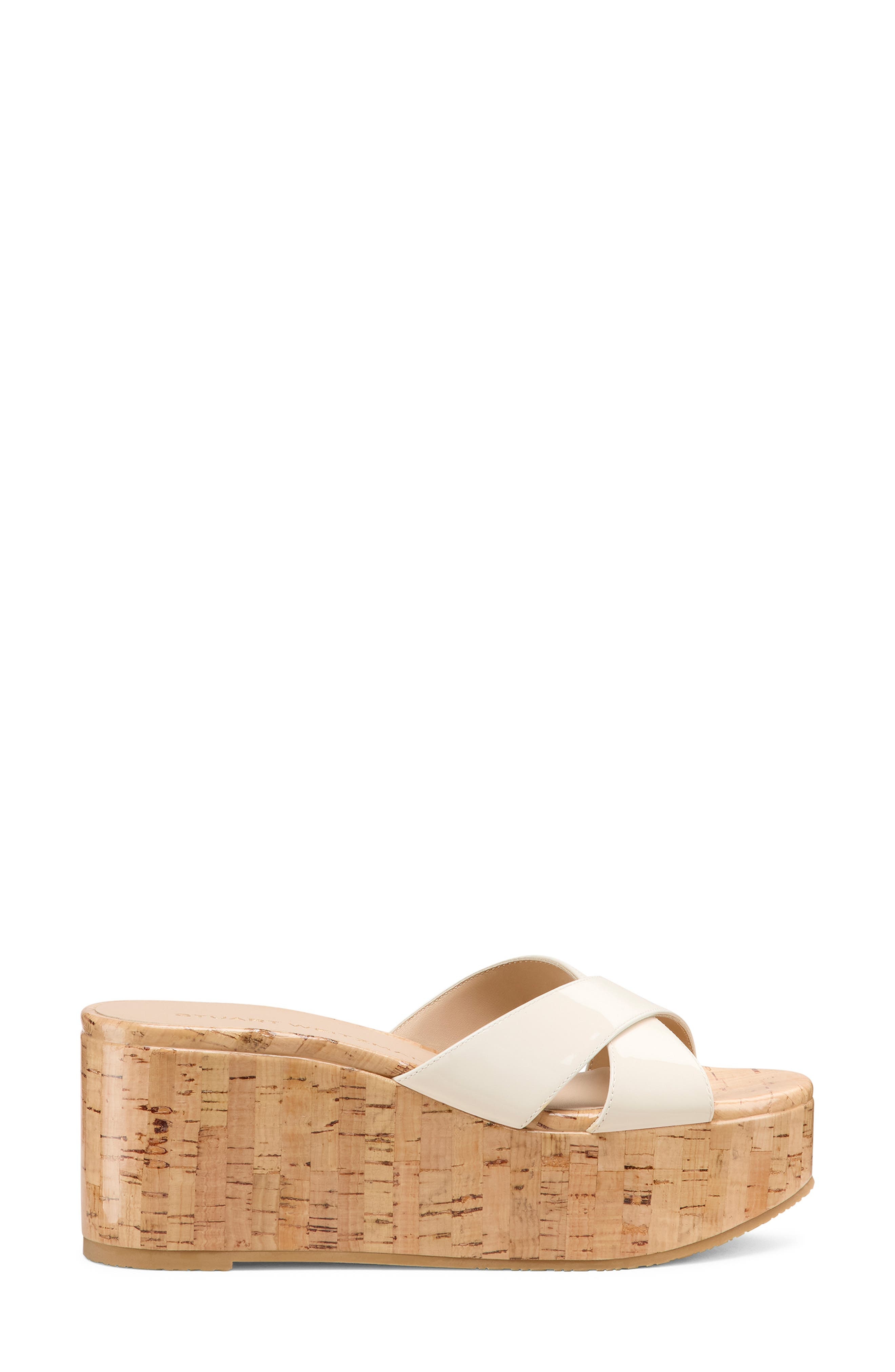 Stuart Weitzman Dayna Platform Wedge Sandal in Cream. at Nordstrom - 3