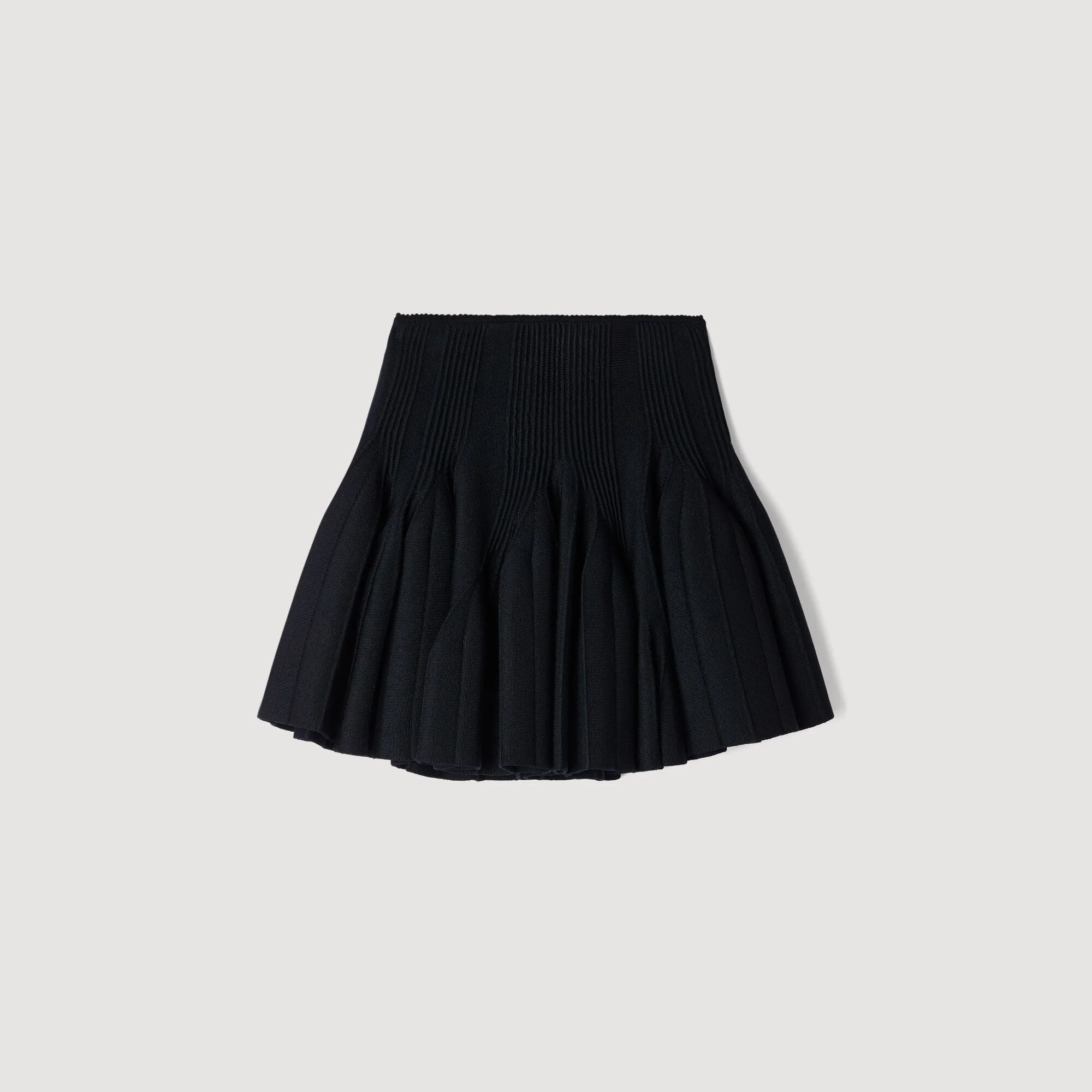 MINI KNIT GODET SKIRT - 1