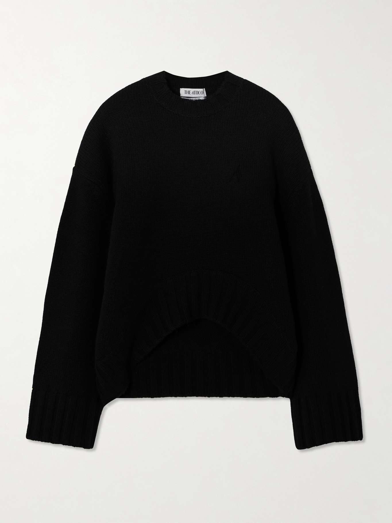 Asymmetric wool and cashmere-blend sweater - 1