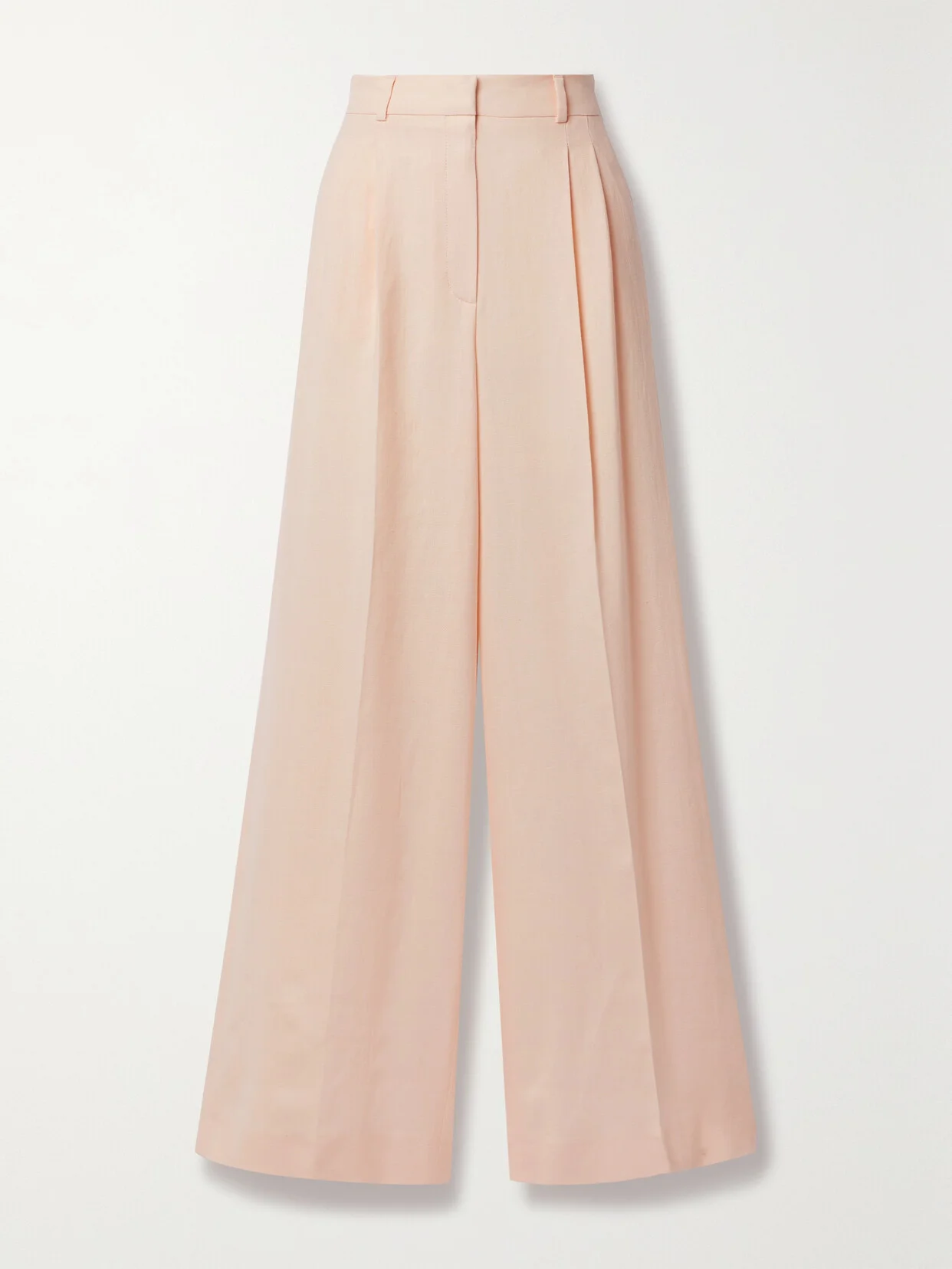 Nyack Pleated Linen And Wool-blend Wide-leg Pants - 1