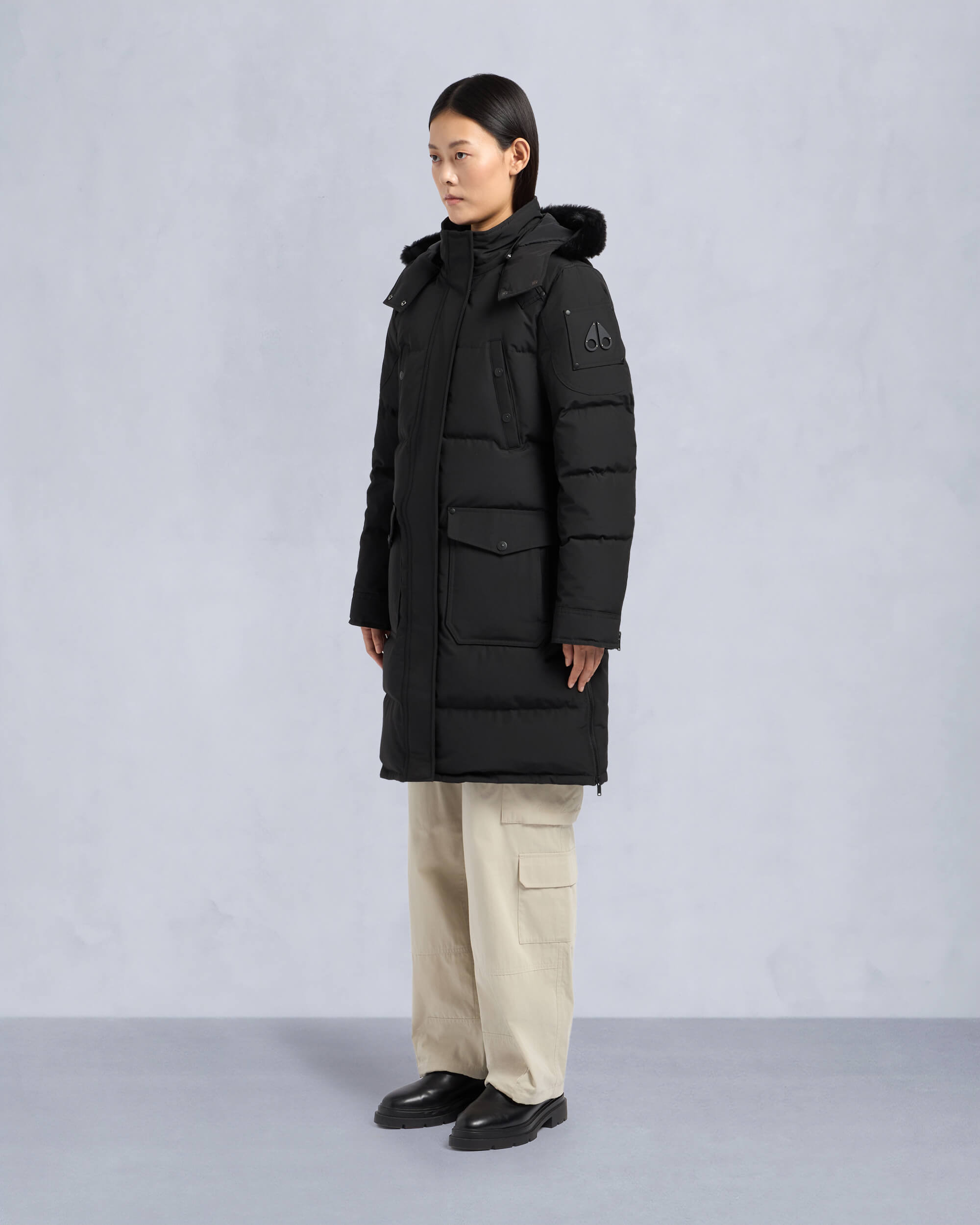 ONYX SHEARLING CAUSAPSCAL PARKA - 3